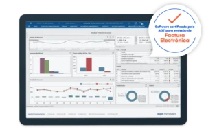 Dashboard da Cegid Primavera com selo de software certificado para facturação eletrónica