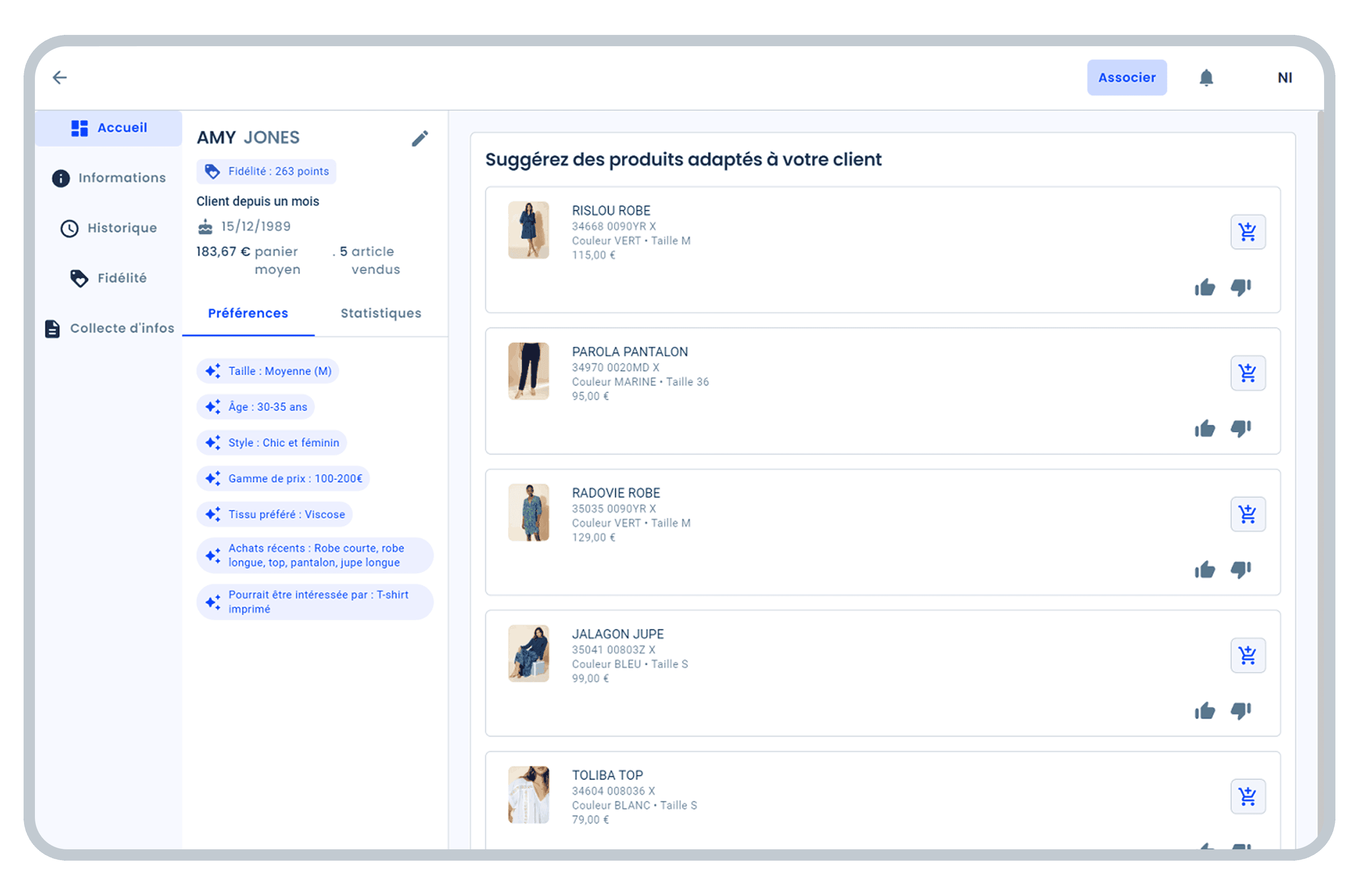 CRM, Animation & Clienteling