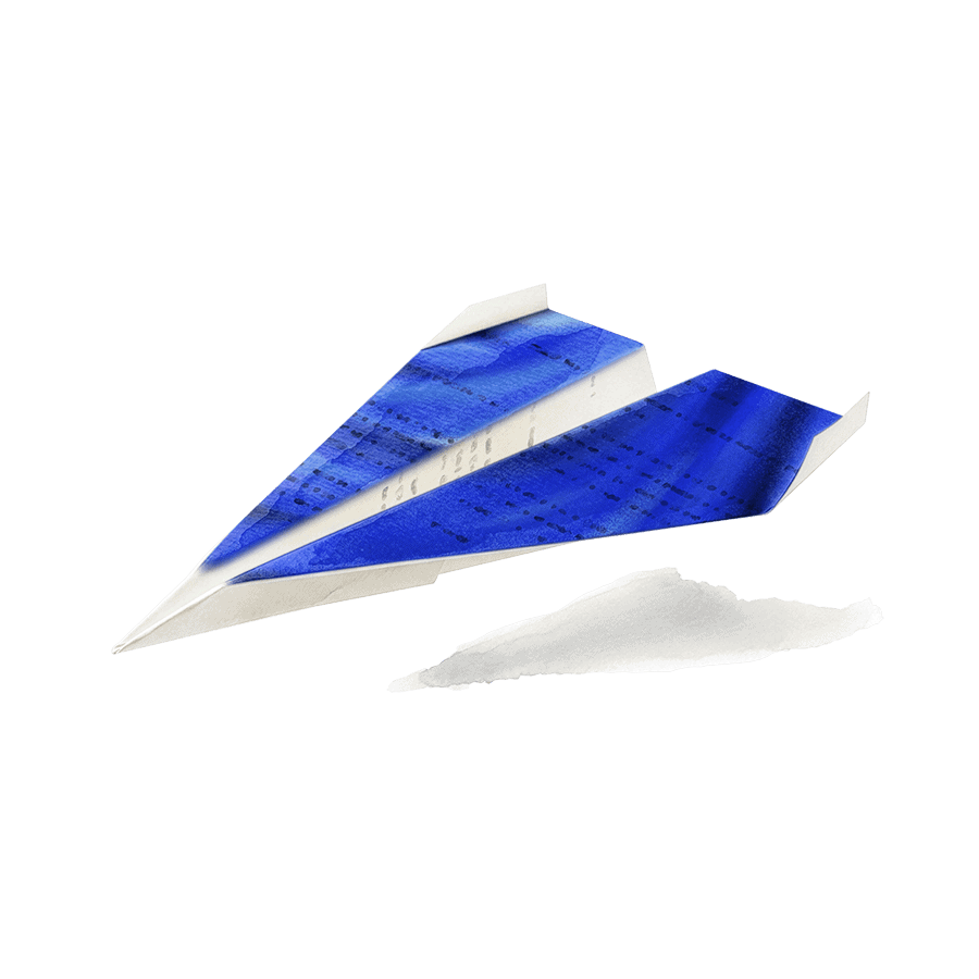 Illustration d'un avion en papier représentant l’innovation et l’agilité organisationnelle