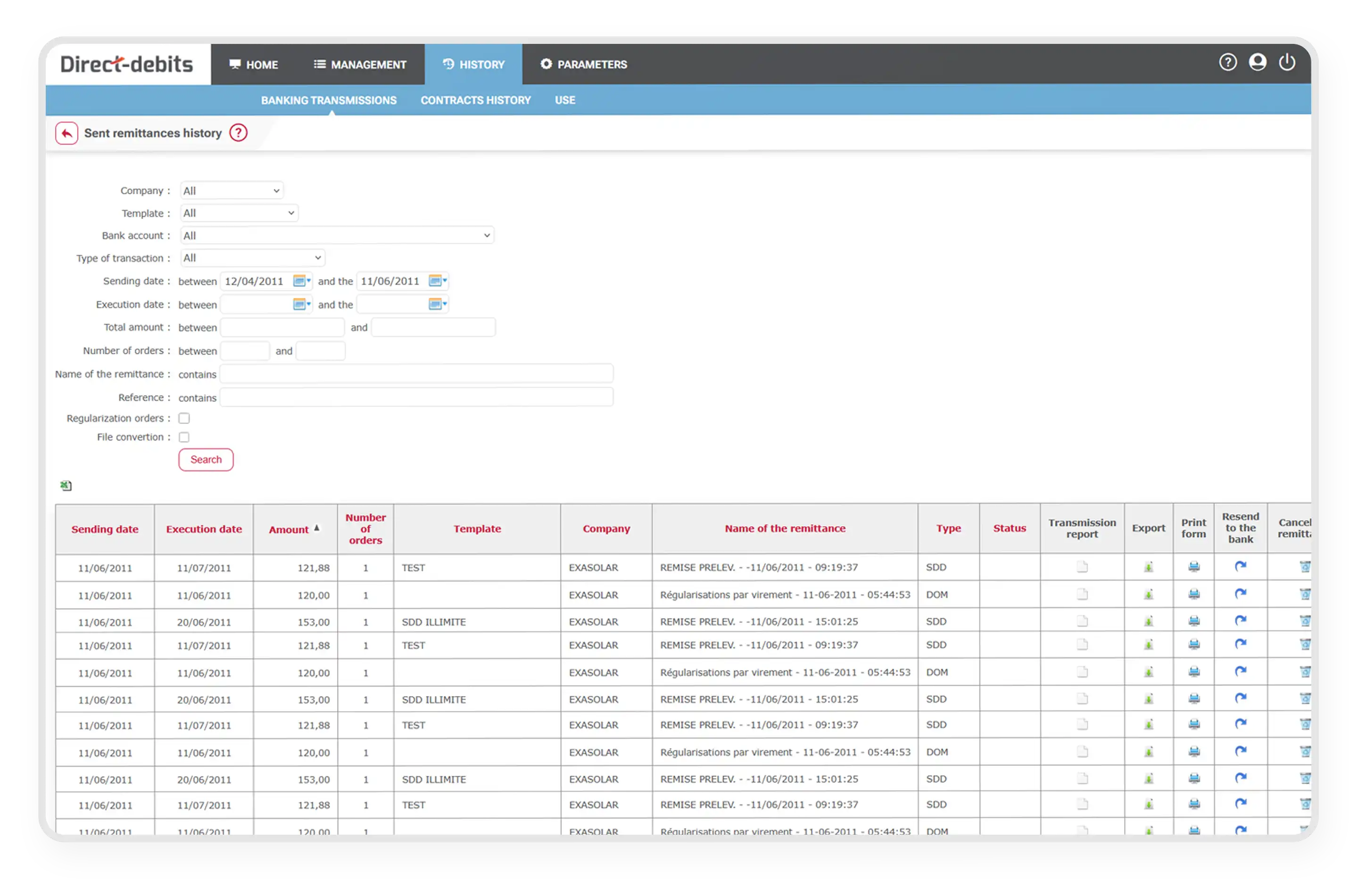 Cegid Direct-debits Banking communication