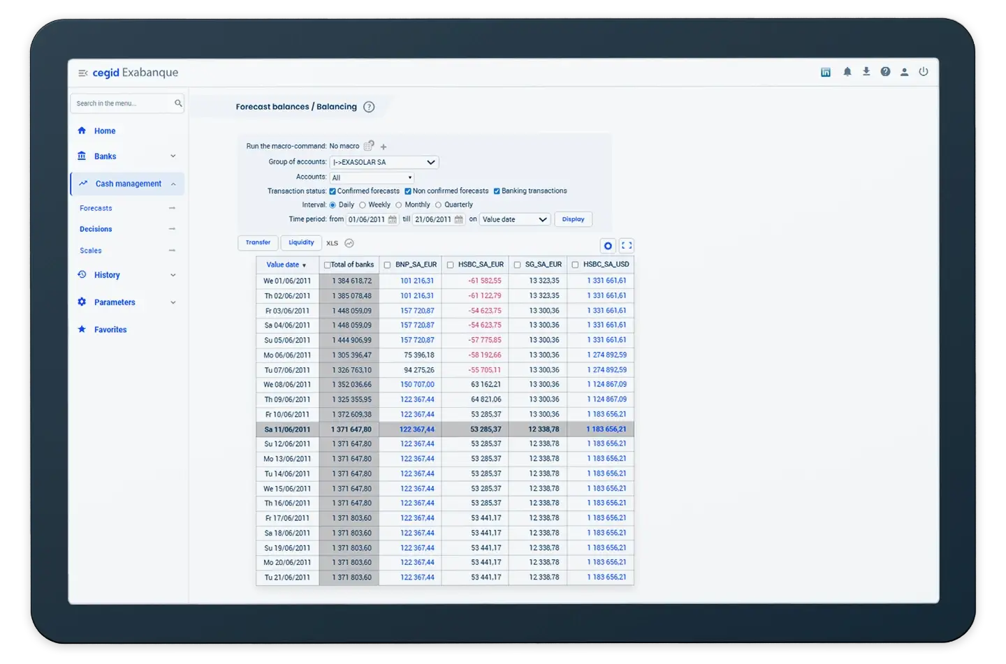 Cegid Exabanque Cash management
