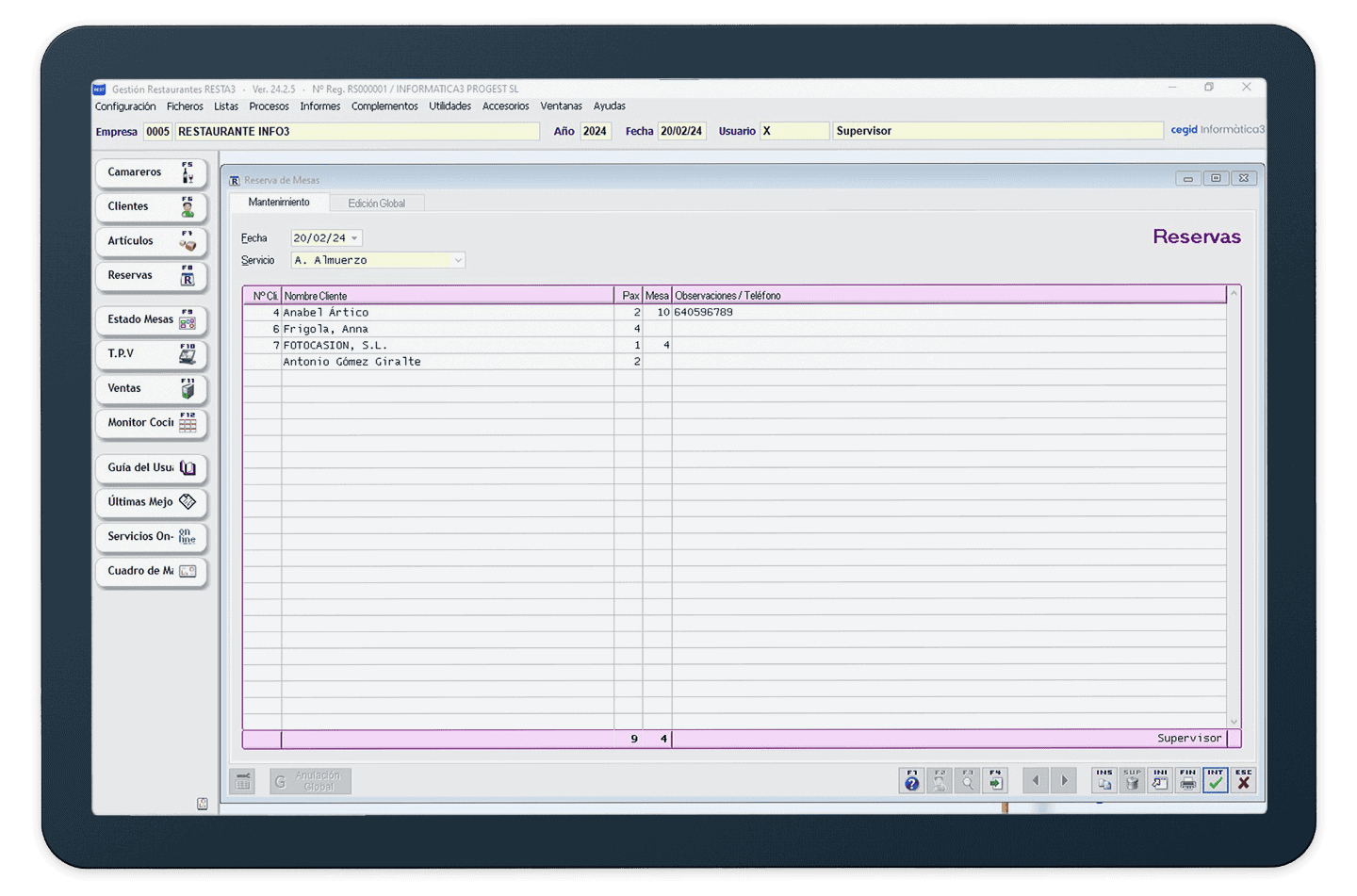 Software TPV para Hostelería