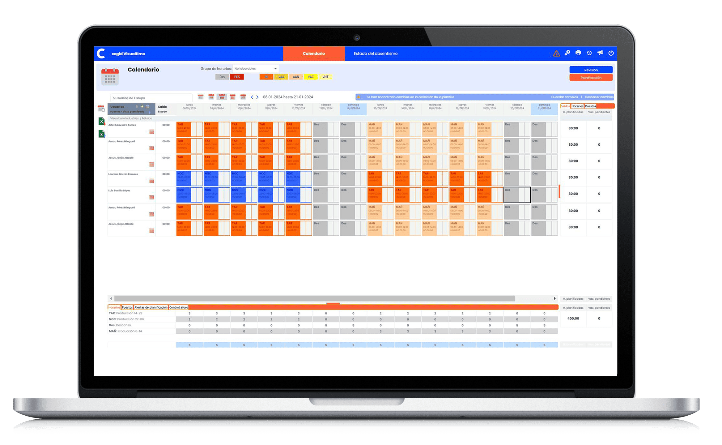 Software de fichaje para control laboral