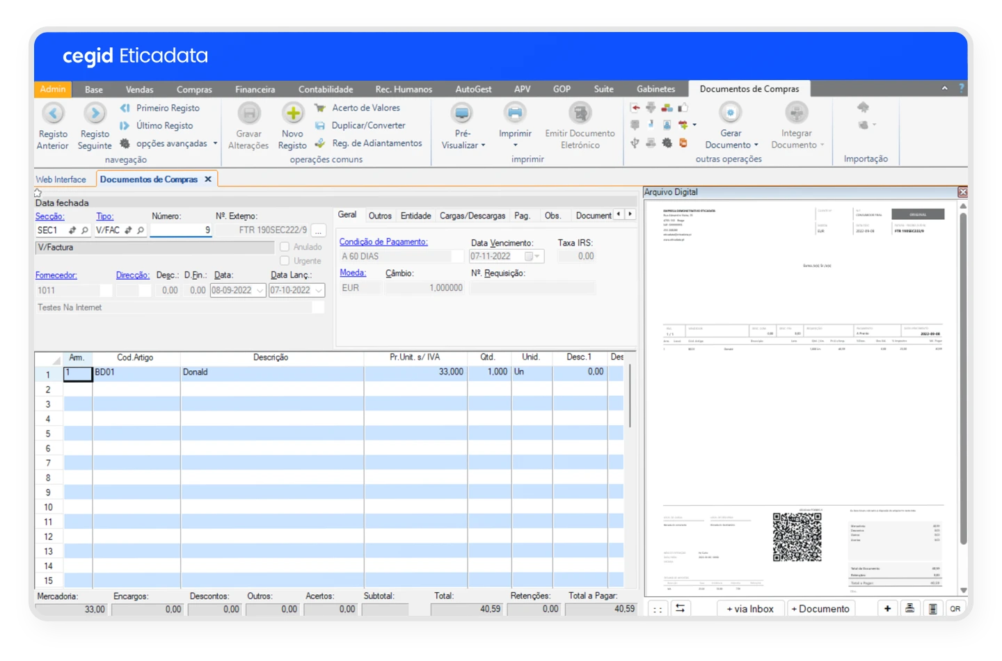 Mockup de Cegid Eticadata
