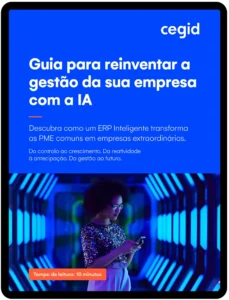 Mockup do ebook "Guia para interpretar a gestão da sua empresa com a IA."